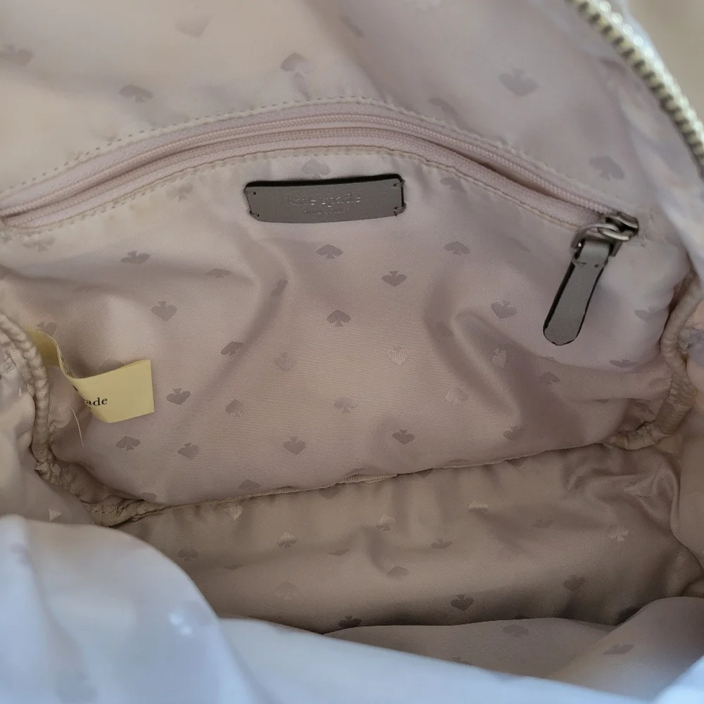 Kate Spade Dawn medium size backpack in light gray
